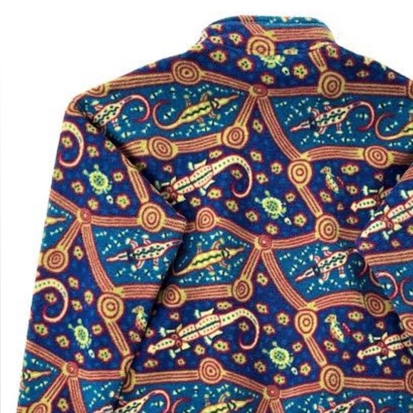 Patagonia Rare Vintage Crocodile Bluegrass Synchilla Snap Fleece Jacket Men’s M - Picture 2 of 10